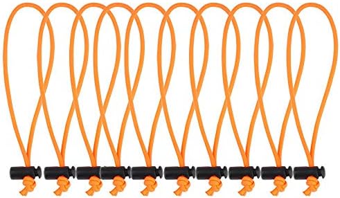 Powrig 6 Bungee жици прилагодливи кабелски врски за управување со кабел за еднократно -ORANGE