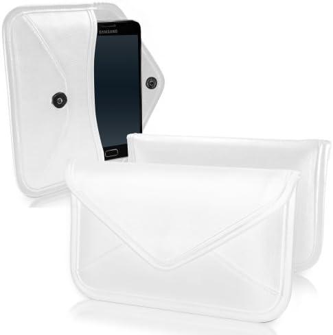 Boxwave Case Компатибилен со Umidigi S2 Lite - Елитна кожна торбичка за месинџер, синтетички кожен покрив дизајн на пликови дизајн