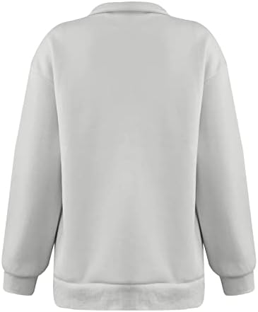 Dreamlascar женски преголем половина патент пуловер долг ракав џемпер четвртина патент худи џемпер тинејџерски девојки паѓаат y2k облека