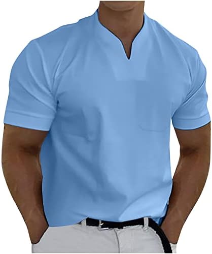 Тренингот маици за човек, летни обични кошули на човекот 2023 година Краток ракав против вратот на вратот Врв за возрасни меки