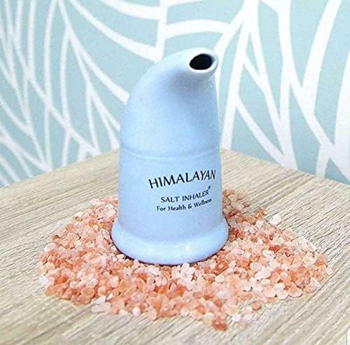 Керамика за цевки за инхалатор на сол, исполнета со природни кристали на розова сол на Хималаите, стандардна големина, компактен
