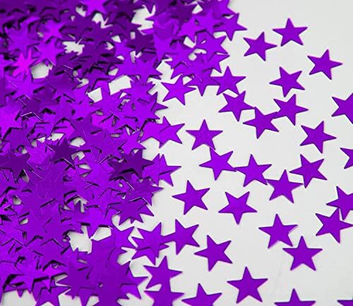 14 Грама Виолетови Ѕвезди Маса Растера Конфети Роденден Свадба Годишнина Божиќ Празнична Партија Украси
