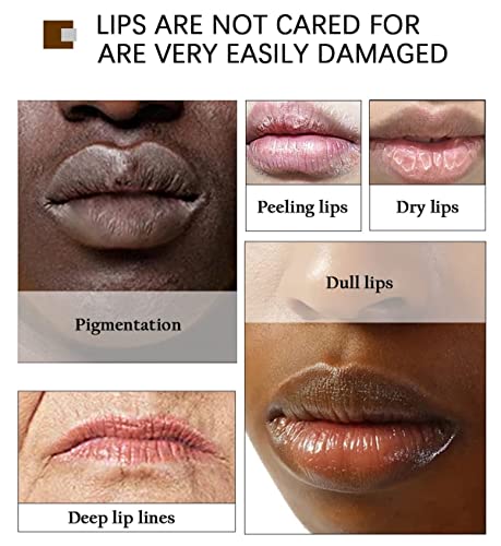 Scrub Bluequeen Lips за суви усни, преку ноќ третман | природно | Осветли темни усни за пушење мажи жени пушач | Навлажнувач на природен мелем