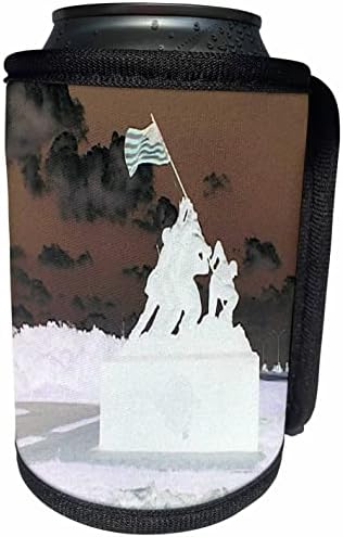3дроузна Слика На Статуата На Иво Џима Во Црна Бела И Кафеава Боја-Може Поладна Обвивка За Шишиња