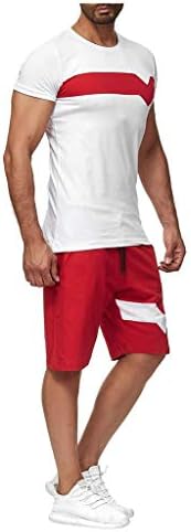 Лента за слободно време поставува судир на ракав во боја кратки шорцеви спортски летни тенки мажи мажи костуми
