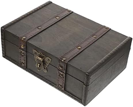 Орнаменти за складирање на кутии Cabilock 5pcs кутија за складирање дрвена кутија античко дрво, легура