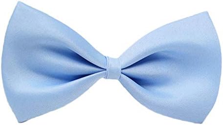 Andongnywell Classic Pre-врзан лак за прилагодување на чистата bowtie формална цврста смокинг вратоврска за возрасни и деца