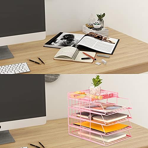 5 нивоа стабилни букви фиоки канцелариски биро за хартија за хартија за датотеки за датотеки за жени, држач за работна површина за