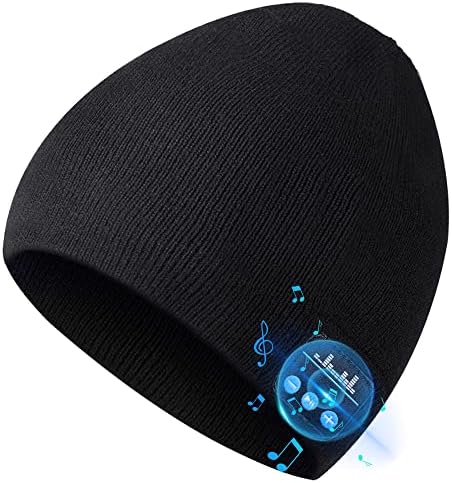Everplus Bluetooth Beanie Mens, женски подароци, Bluetooth капа, слушалки Beanie Black