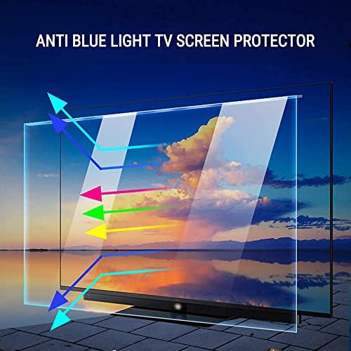 50 инчи анти-сина светлина ТВ заштитник против сино светло филтер што го олеснува компјутерскиот замор на окото и ви помага да