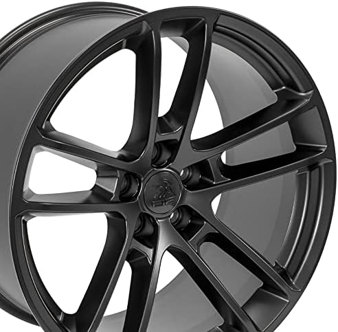 ОЕ Wheels LLC 20 инчен облик се вклопува во Dodge Challenger SRT Wheel DG22 20X10 Satin Black Wheel Hollander 2640