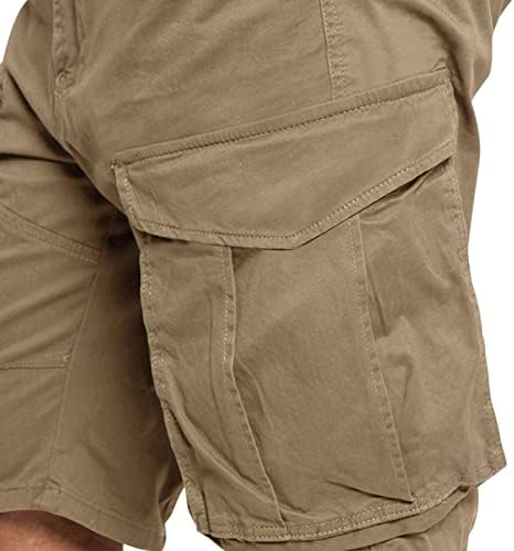 Машки карго шорцеви, машки карго шорцеви лабави случајни класични опуштени вклопни карго -џогирање кратко со мулти џеб