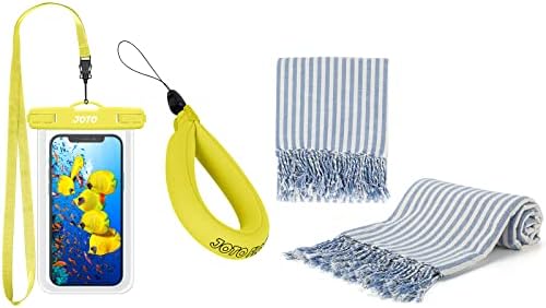 ЈОТО 1 Универзална Водоотпорна Торбичка + 1 Лебдечки Пакет Со Ремен За Зглоб со турска Крпа за Плажа