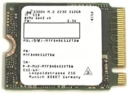 Micron SSD 512GB M.2 2230 30MM NVME PCIE GEN3 X4 MTFDHBK512TDW 2300V Цврста состојба на погон за пареа палуба Surface Pro X Dell HP Lenovo Ultrabook
