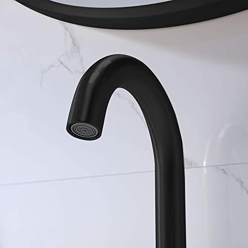 Модерна мат црна тапа за бања, широко распространета 3 дупка црна бања мијалник за мијалник за мијалник за мијалник за мијалник