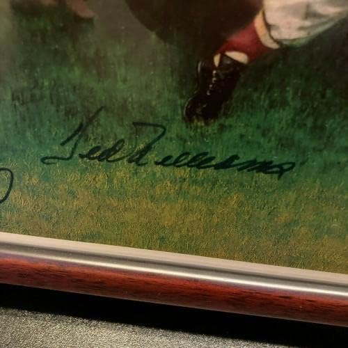 Mickey Mantle Ted Williams Carl Yastrzemski Triple Crown Потпишана 23x27 Photo PSA - Автограмирани фотографии од MLB