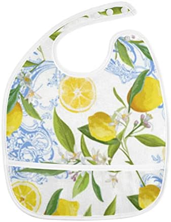 Емилор гроздобер лимон цветни бебешки битки за девојче девојче што храни водоотпорни мали деца за деца за јадење девојчиња кои хранат мали деца