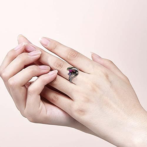 Womenените ringsенски ветуваат прстени со сафир маркизи свадба прстен женски црнци злато електропланирано нараквици за ангажирање