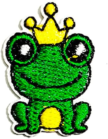 HHO PATCH MINI LITE FROG IRON на везени закрпи жаба принцот цртан филм мотив Апликација за везови за печење облека за шиење за облека