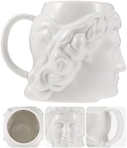 Hemoton Newsty Cafe Chafe 3D керамички кафе кригла Грк Дејвид Биста Скулптури Статуи Новости керамички млеко чаша вода чаша порцеланска