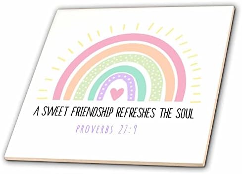 3дроза Слатко Пријателство Ја Освежува Душата Поговорки 27 9 Пријател Библија Цитат-Плочки