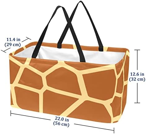 Кошарка корпа жирафа шема на кожа за еднократна употреба на намирници торбички за перална преносна пикник за купување торбички торбички