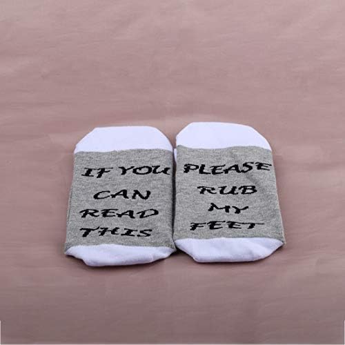 Левло смешни чорапи за жени чорапи за масажа на нозе Ако можете да го прочитате ова, ве молам, тријте ги чорапите за чорапи за нозе