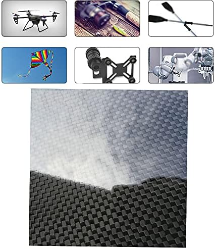 GOONSDS 3K Чисти Јаглеродни Влакна Плоча Плоча Панел Материјал ЗА RC UAV/Играчки 500mmx500mm Панел Сјајна Површина, Дебелина: 0,2