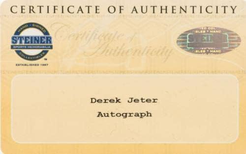 Дерек etетер „2337 хитови помина Берни“ потпиша игра во 2007 година користена база Штајнер Коа - МЛБ автограмирана игра користена бази