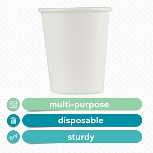 PlasticPro [100 пакет] 5 унца хартија Топла чаши за еднократна употреба кафе за бања, еспресо, чаши за миење на устата