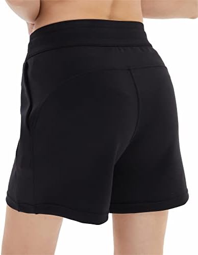 Шорцеви со високи половини со шема за жени за жени кои ги привлекуваат атлетските пот -шорцеви, обични панталони за дневнички Jerseyерси