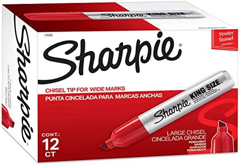 Шарпи кутија од 12 Sharpie Pro King Size Sige Tip Timent Markers