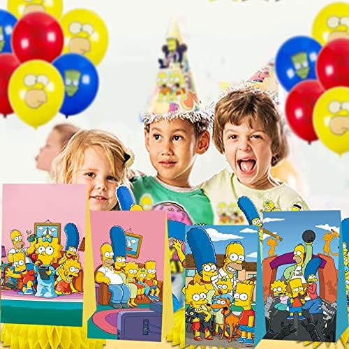 12 парчиња Чанти За Услуги На Партијата Симпсо Сс, Материјали За Роденденски Забави И Украси, Партијата Симпсо сс Обезбедува Добри чанти за деца