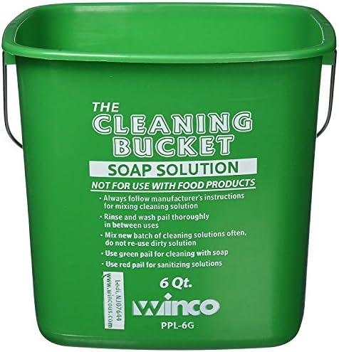 Кофа за чистење Winco PPL-6G, раствор од 6-кварта, зелен сапун
