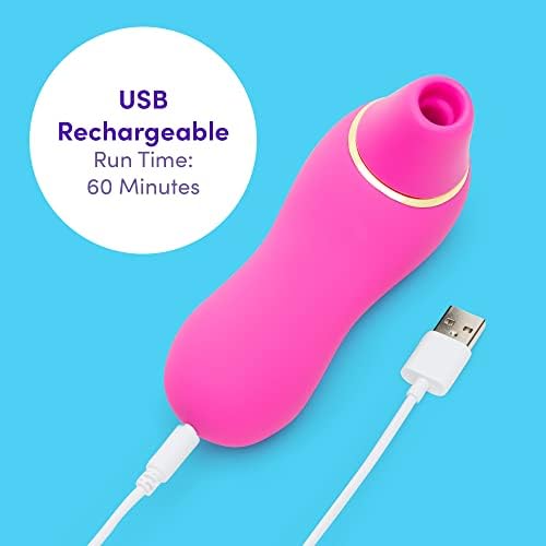 LoveHoney Thrill Pink Sucturator Stimulator за жени - дами кои вибрираат играчка со полнење вградена во батерија