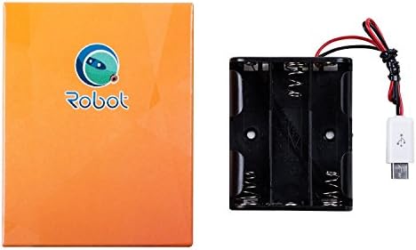 Држачот на батеријата CQROBOT MicroUSB, може да држи 3 батерии на АА. Компатибилен со контролорите на Arduino со микро USB интерфејс.