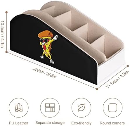 Смешно далечински држач за далечински управувачи на пица, организатор за молив за складирање на молив со 6 одделенија со 6 оддели