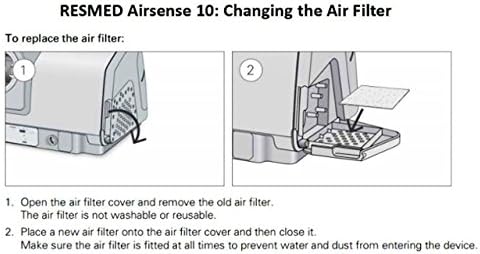 Nispira CPAP фини филтри за воздух компатибилен со ResMed AirSense 10, S9 Series, S9, Airstart & Aircurve, 48 пакувања