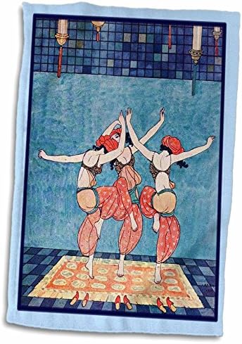 3Drose Florene Art Deco и Nouveau - George Barbiers 3 Дами за танцување - крпи