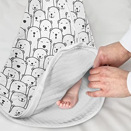 VVFELIXL вреќа за спиење за новородени бебиња - Поларна мечка бебе што може да се носи - Торба за спиење во транзиција за новороденче