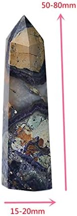 Природна кристална точка калцит лековито камен Обелиск Шарен кварц Венд убав украс за домашен декор Енергетски камен егзорциз
