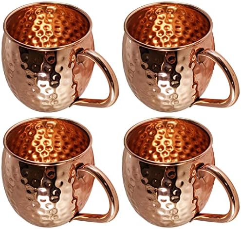 8 Пакувајте Чисти Бакарни Московски Чаши За Мазги, Секоја Зачукувана Кригла Содржи 18 Унци - Со Наука Купување