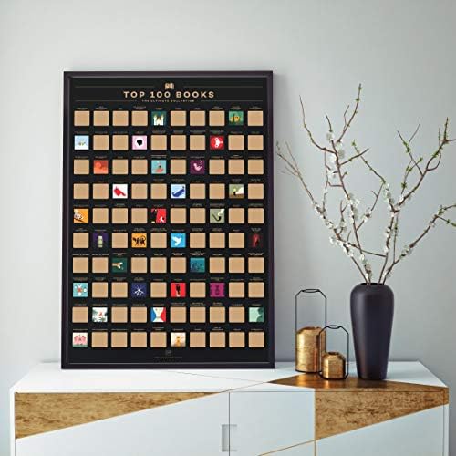 Enno Vatti 100 Books Brick Off Poster - Топ 100 списоци со корпи за loversубители на книги со сите времиња класици, уникатни икони