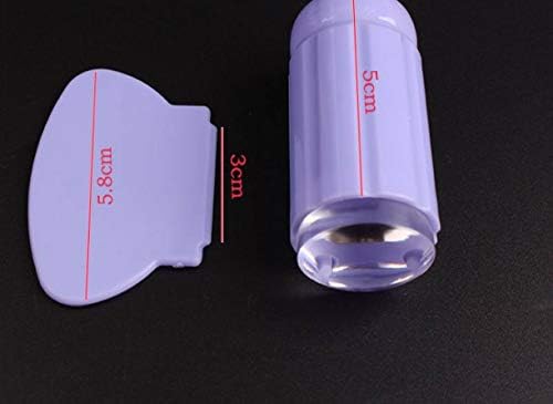 Ongонгџијуан 2 Постави силиконски стампер Транспарентен желе за печат на нокти за печатење на марки за печатење Постави Полски алатка