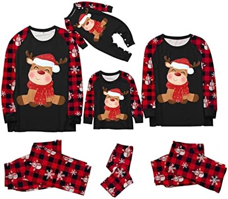 Божиќните пижами XBKPLO поставија семејство што одговара на семејство, семејство што одговара на зимски празник пижама колекција