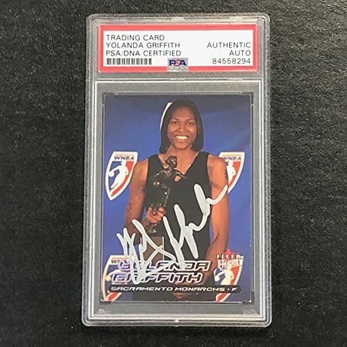 2000 Fleer Ultra WNBA 25 Јоланда Грифит потпиша картичка Авто PSA Slabbed - Автограмирани спортски фотографии