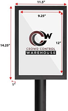 Рамка за знак на стоички подни знаци со наклонета база, хоризонтален 7x11 инч, сатен не'рѓосувачки челик - CCW серија SFFS -100