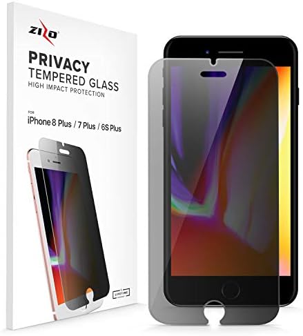 Заштитник на екранот за приватност во Зизо за iPhone 8 Plus, iPhone 7 Plus - Заштита на високо влијание од анти -спој 9H калено стакло целосна