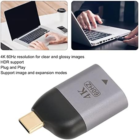 Adapter Sanpyl USB C до HDMI, 4K 60Hz USB 3.1, преносен USB C до HDMI адаптер, безжичен тип Ц до HD мултимедијален интерфејс конвертор, за