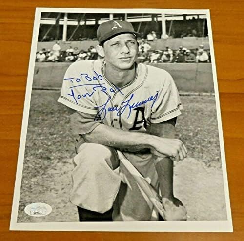 Лу Лимер потпиша гроздобер бејзбол 8x10 фотографија со JSA COA - Автограмирани фотографии од MLB